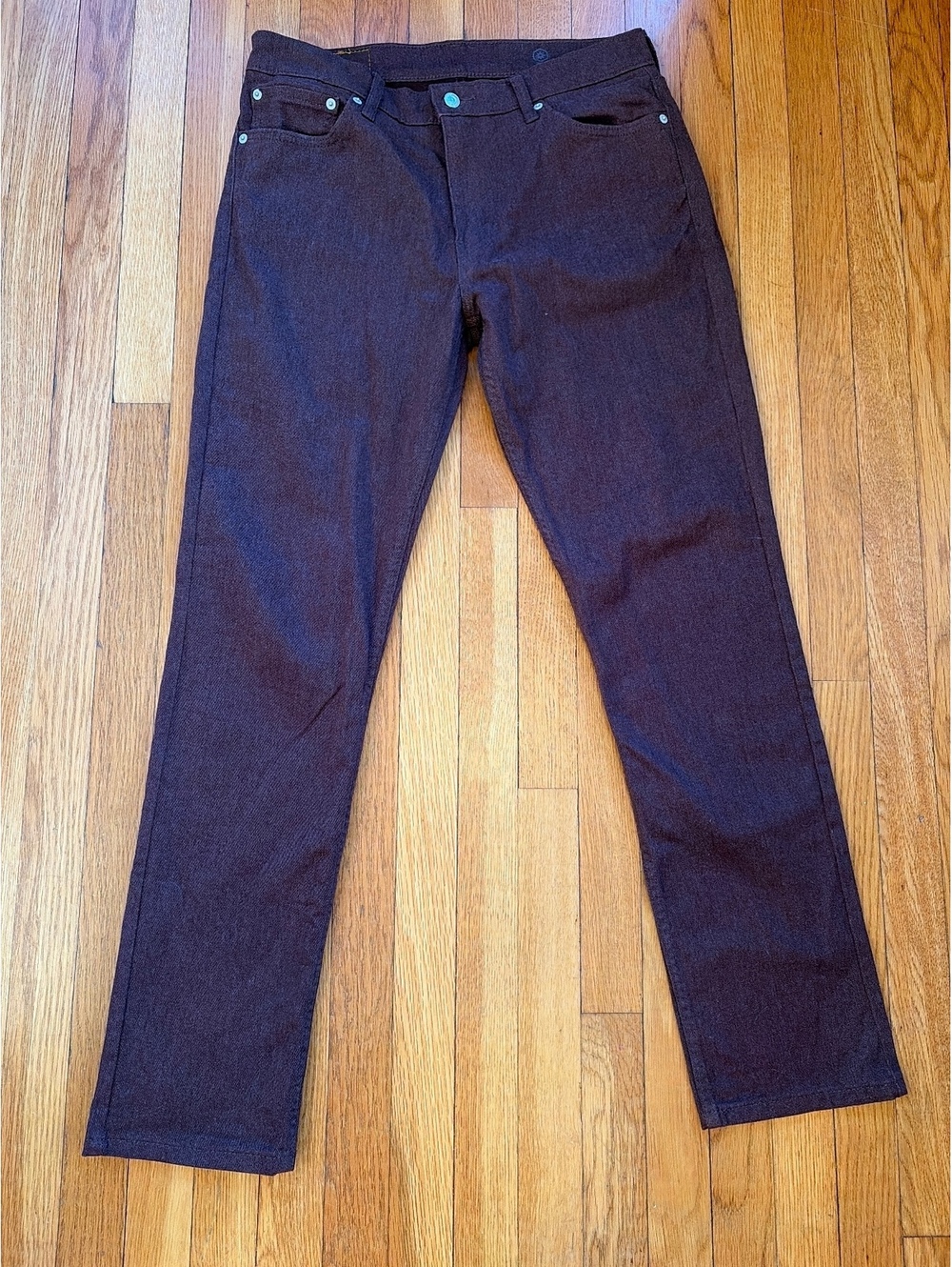 Levi’s 511 Men’s Jeans 33x32 Burgundy Slim Fit Denim Pants Fall Elevated Basic